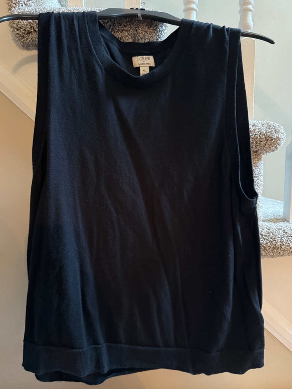 J. Crew Black Sleeveless Knit Tank Top